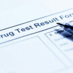 A drug test result form