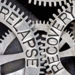 Gears labelled "relapse" and "recovery"